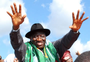 PRESIDENT JONATHAN FORMALLY DECLARES HIS 2011 PRESIDENTIAL RUN.