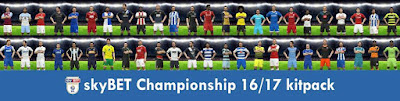 PES 2017 Skybet Championship full kits pack season 2016/17 by Akel Emad
