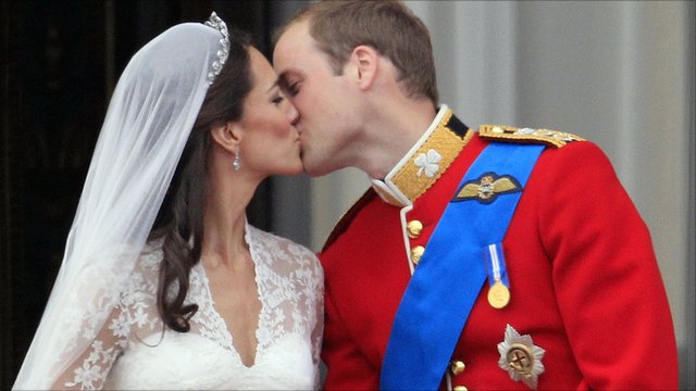 kate and william kissing. kate and william kiss.