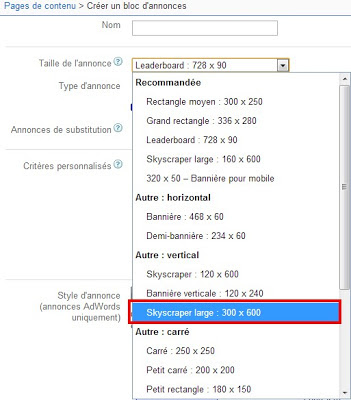 Adsense lance le format Skyscraper 300×600