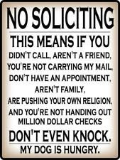 No Soliciting Warning Sign