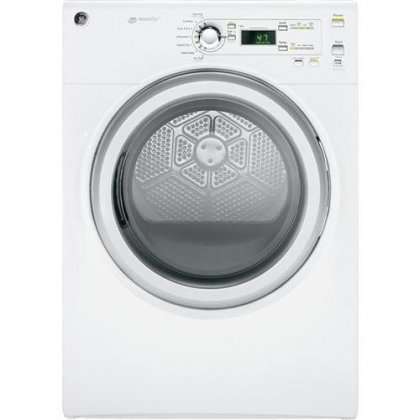 GE GFDN120EDWW 7 Cu. Ft. White Stackable Electric Front Load Dryer