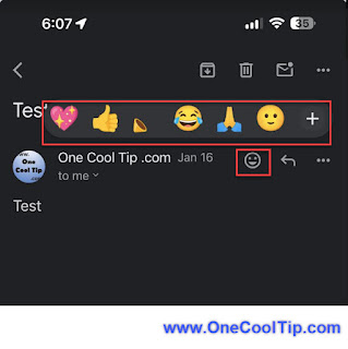 Mobile App Gmail Reply Emoji