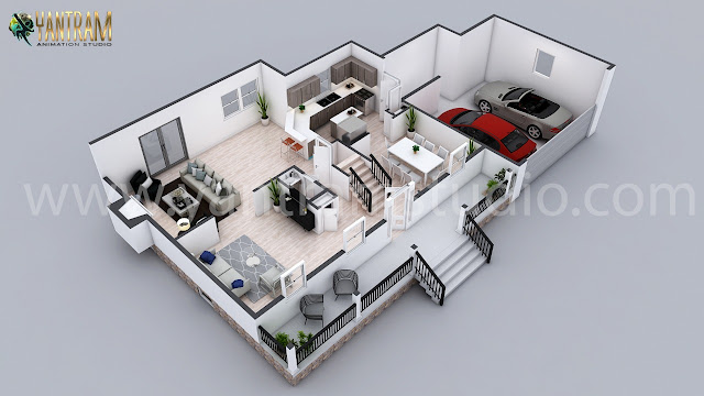 A residential 3d ground plan or 3d floor plan design is a digital version of a building ground plan by 3d architectural design studio Our 3d architectural design studio did 1000+ 3d floor plan design projects in past years with quality and detail. The 3d floor plan design capabilities semi-classic famishing’s themed kitchens walkways foyer region. Dwelling room, eating room, bedroom, and lots of greater.