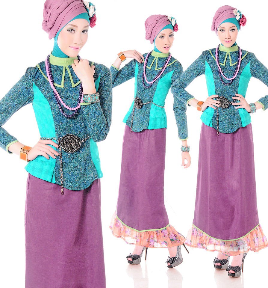  Model  baju  batik  kombinasi renda  anggun dan elegan Gaya 