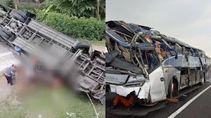 Kecelakaan Maut Bus, 2 Tewas, Korban Selamat: Sopir Minta Maaf lalu Banting Setir Terjun dari Tol