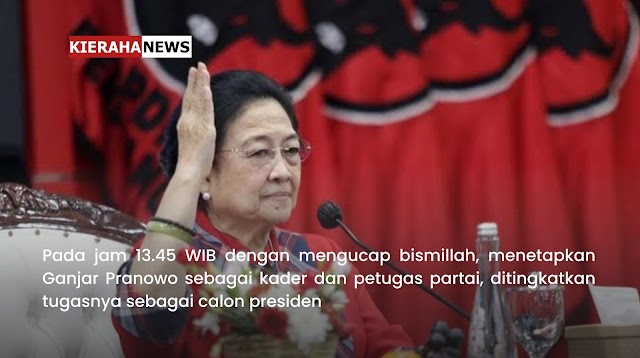 Megawati Restui Ganjar, PDI Perjuangan Usung Ganjar Calon Presiden