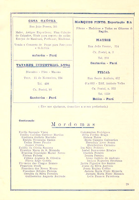 PROGRAMA DA FESTA DE NOSSA SENHORA DA CONCEIÇÃO - 1967 - PAG 29