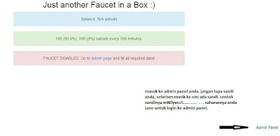 Cara setting faucet di faucetbox