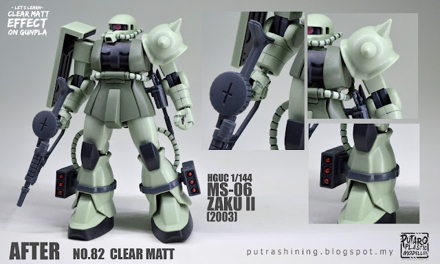 Tutorial Top Coat Gunpla, Clear Matt effect on gunpla by Putra Shining