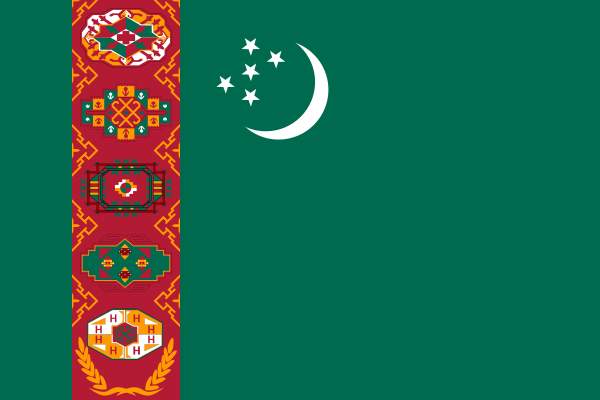 Gambar Bendera: Bendera Turkmenistan