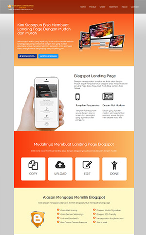 blogspot landing page