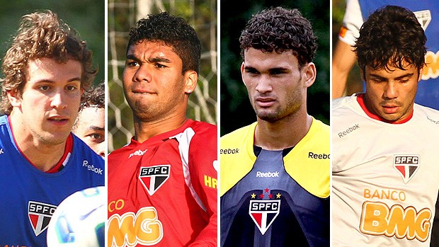 Jovens promessas do São Paulo, Casemiro, Willian José, Henrique e Bruno Uvini