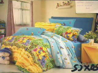 sprei anak motif winnie the pooh