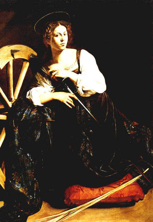 caravage catherine alexandrie painting