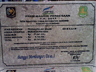 PRASASTI MARMER DARI PNPM SUMENEP