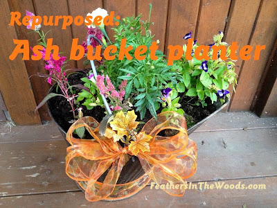 Ash bucket flower planter ideas