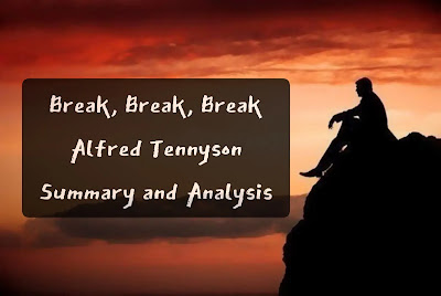 The poem Break, Break, Break was first published in 1842, nine years after the death at Vienna of Arthur Henry Hallam whom Tennyson mourns in In Memoriam. That elegy sets forth at full length and with ample elaboration the sorrow which this exquisite lyric expresses in quintessence. It was composed "in a Lincolnshire lane at five o'clock in the morning between blossoming hedges." But as Fowler observes, the imagined scene seems to be Clevedon, a little watering-place on the Bristol Channel, where Hallam, the poet's friend, lies buried. The pathos of the poem is brought out with a few simple touches which represent the sorrowing poet standing pensive amidst the ordinary activities of nature and human life.