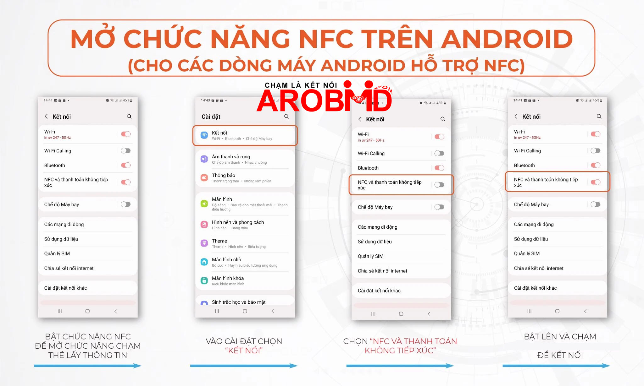 Hướng dẫn mở chức năng NFC trên ios và android