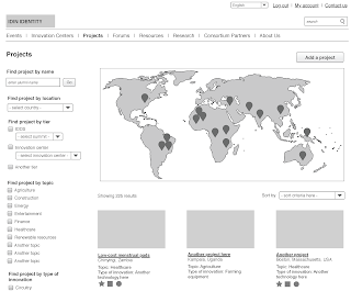 project page wireframe (desktop view)