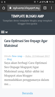 Blogku AMP template blogger gratis