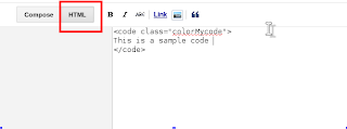 Blogger Post Editor HTML Mode