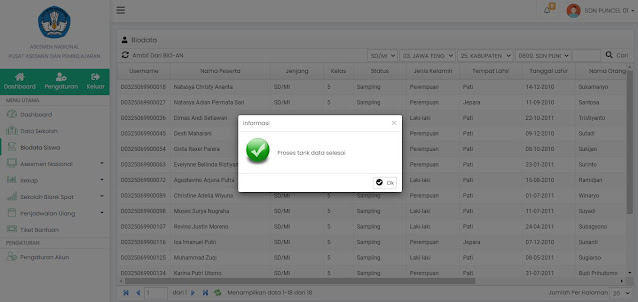 Cara Tarik Data Siswa Peserta AKM Di Web ANBK SD