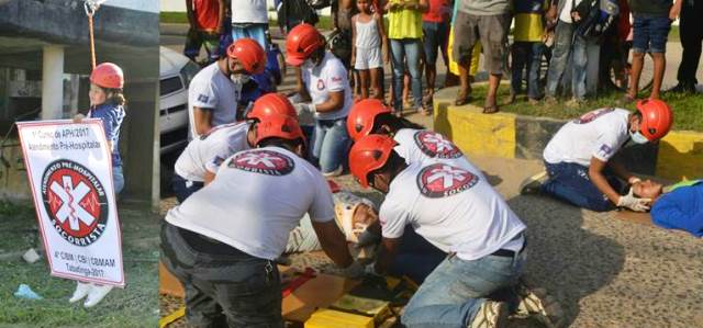 #Tabatinga-AM - 4ª CIBM realizou ontem, quinta-feira, o Simulado de Atendimento Pré-hospitalar  APH-2017 e Combate a Incêndio