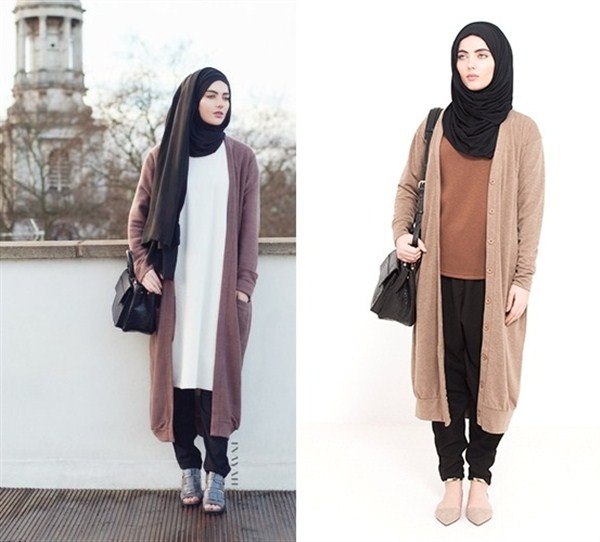 Trend model cardigan panjang untuk hijabers terbaru 21 Cardigan Panjang Wanita Muslimah Model Terbaru 2017/2018