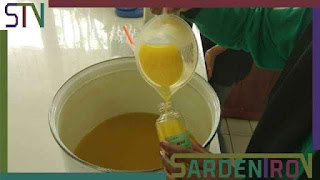 Proses pengemasan sari buah nanas ke dalam botol