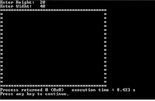 sample output square shape in c++ using for loop c++ code