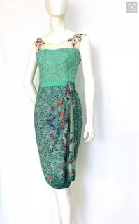 Model baju batik pesta dress pendek