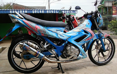 Modifikasi Motor Satria FU Airbrush Terbaru