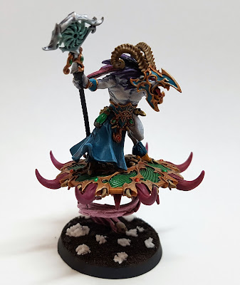 Tzaangor Shaman from Warhammer 40k, Thousand Sons or Age of Sigmar, Disciples of Tzeentch.