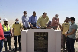 محافظ أسيوط يضع حجر أساس مشروع إنشاء محطة معالجة الصرف الصحى ببني غالب