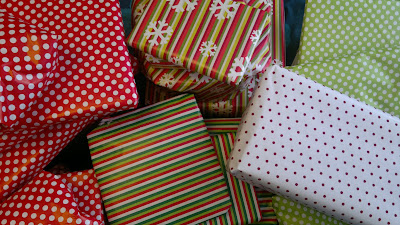 Colour coded wrapping Paper - A Fun Family Christmas Tradition