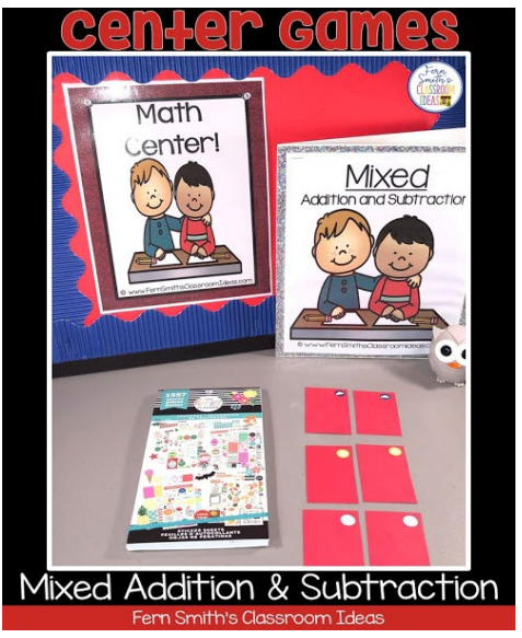 Click Here to Download This Back to School Mixed Addition and Subtraction Center Games Freebie Resource For Your Class Today!