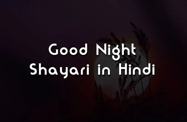Good Night shayari in hindi
