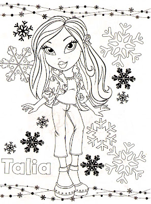 Bratz Coloring Pages on Bratz Coloring Pages  Bratz Christmas Coloring Pages