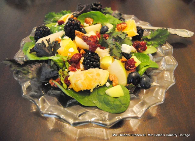 Winter Greens Salad With Orange Vinaigrette at Miz Helen's Country Cottage