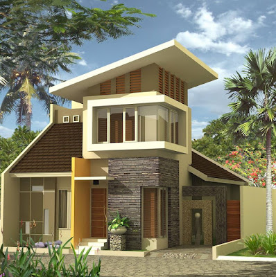 model rumah minimalsi terbaru 2 tingkat type 65
