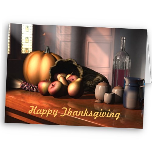 Plentiful Harvest Thanksgiving Card