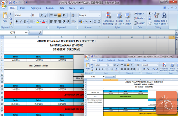 Download Contoh Jadwal Pelajaran Tematik Kurikulum 2013 SD 