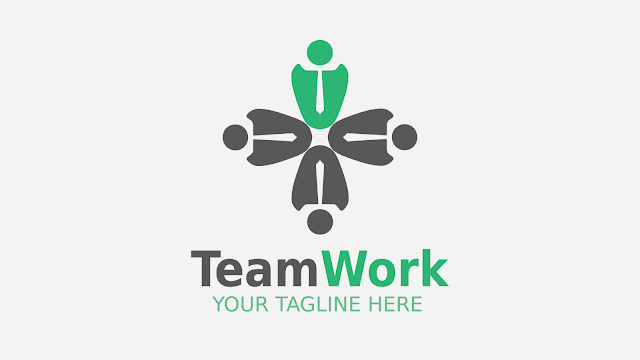 teamwork free business logo design template humain human people