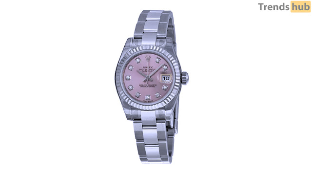 Lady Datejust 31 Pink Diamond Dial Stainless Steel Oyster Bracelet Watch