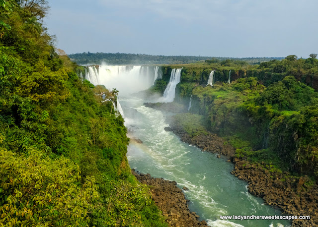 Rainbow in Iguazu Falls Brazil