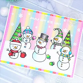 Sunny Studio Stamps: Feeling Frosty Frilly Frame Dies Woodland Border Dies Winter Themed Card by Ana Anderson