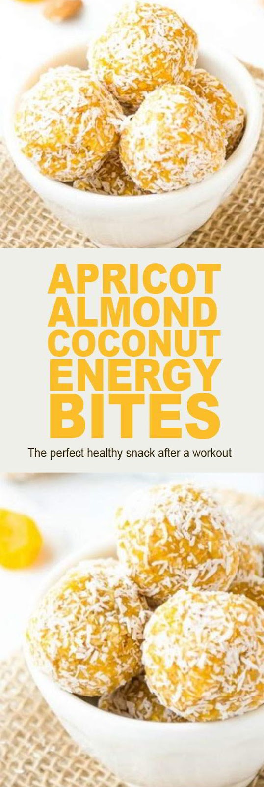 Apricot Almond Coconut Energy Bites