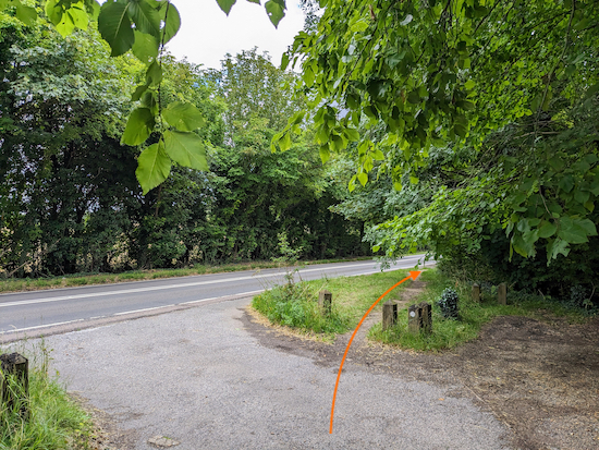 Turn right on a track running along the south side of the B655