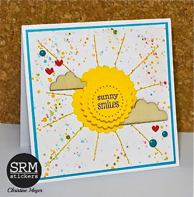 SRM Stickers Blog - Sunny Smiles Card by Christine - #card #stickers #punchedpieces #summer